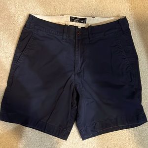Men’s Abercrombie & Fitch Navy Blue khaki shorts. Waist 28 with stretch